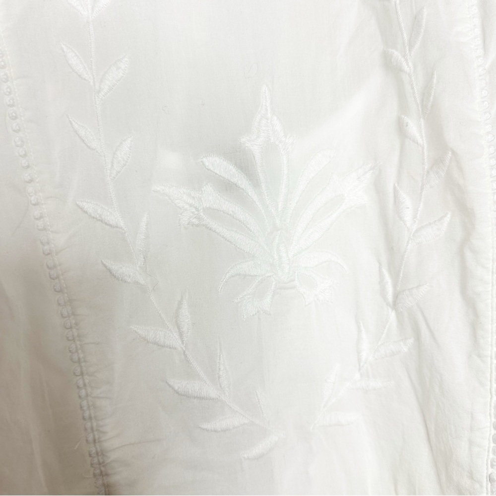 Banana Republic Esme Embroidered Mini Dress Medium white cotton Victorian dainty - Picture 10 of 16